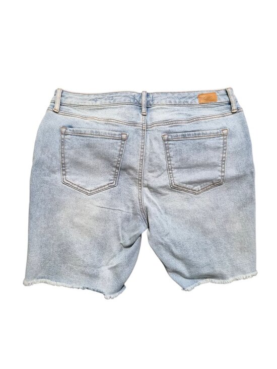 Sofia Vergara Women's Bermuda Shorts Gabriella Size 8 Distressed Frayed Hem Blue - Picture 4 of 12